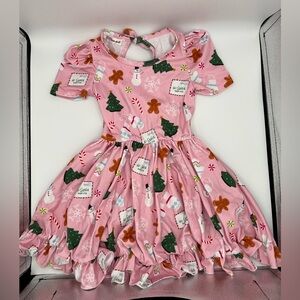 Little Stocking Co Girlhood Christmas Cookie Dress w/ pockets!! 3T